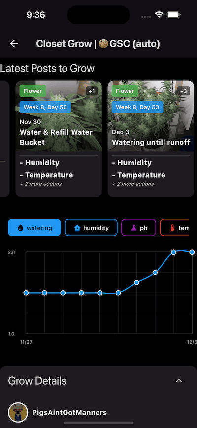 Statistics dashboard