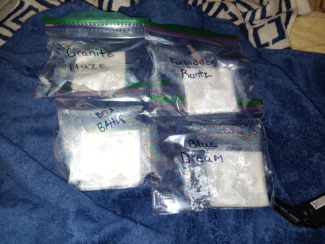 Boss Battle, Granite Haze, Blue Dream,  Forbidden Runtz