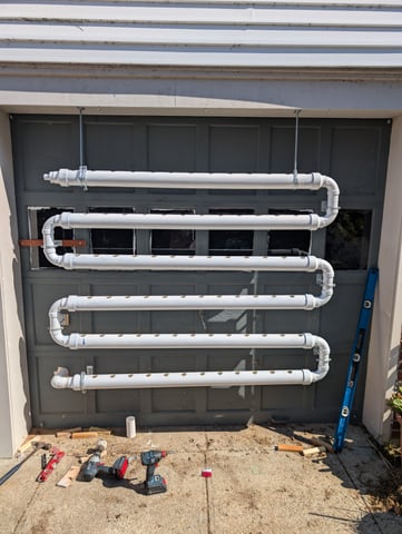 outdoor hydro ladder — vegetative, day 122